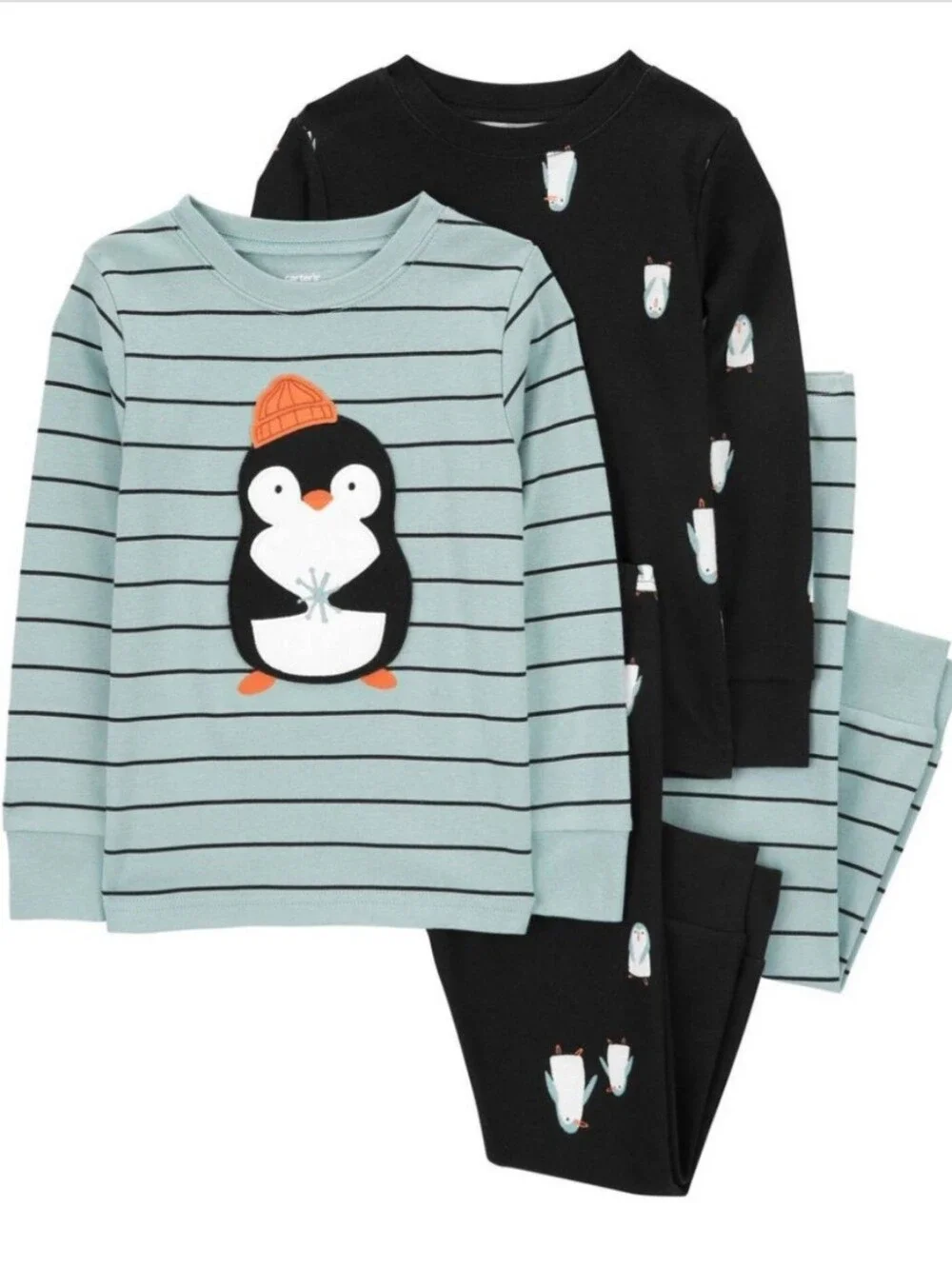 Carter's 4-Piece Penguin 100% Snug Fit Cotton Pajamas, Toddler Boy's Size 2T